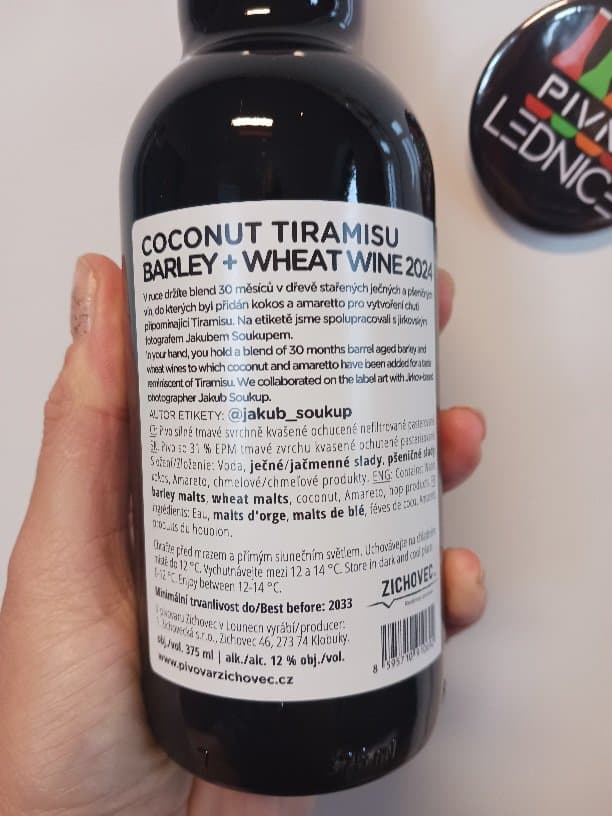 Zichovec Coconut Tiramisu Barley + Wheat Wine 2024 12% 0,375l - Obrázek 2