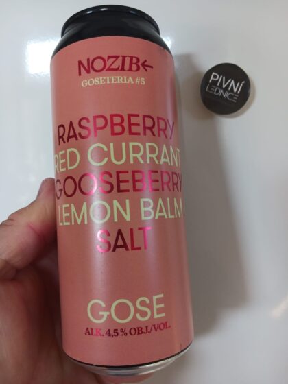 Nozib GOSETERIA #5 Raspberry + Red Currant + Gooseberry + Lemon Balm + Salt 10°/4,5% 0,5l
