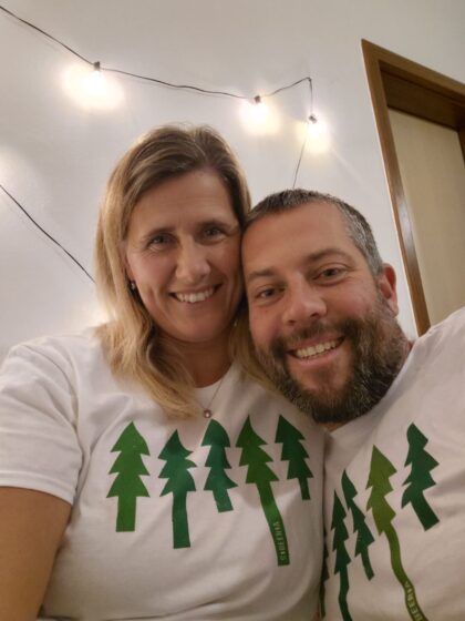 Tričko Sibeeria bílé se stromečky